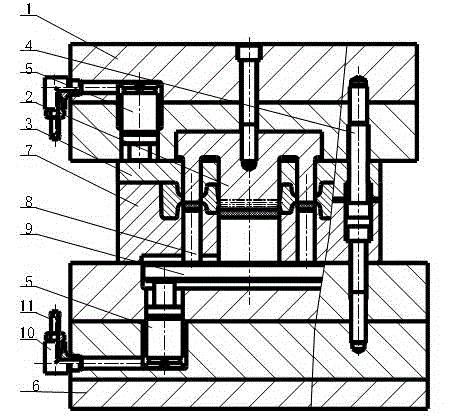 方管冲孔机模具结构图图片