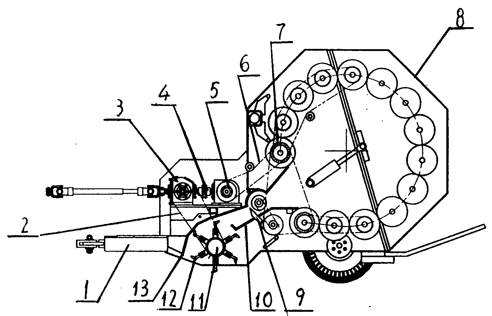 锤爪铰连刀辊秸秆捡拾圆捆打捆机