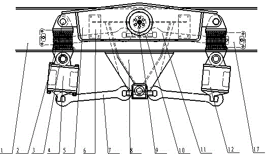 自卸车平衡轴结构图图片