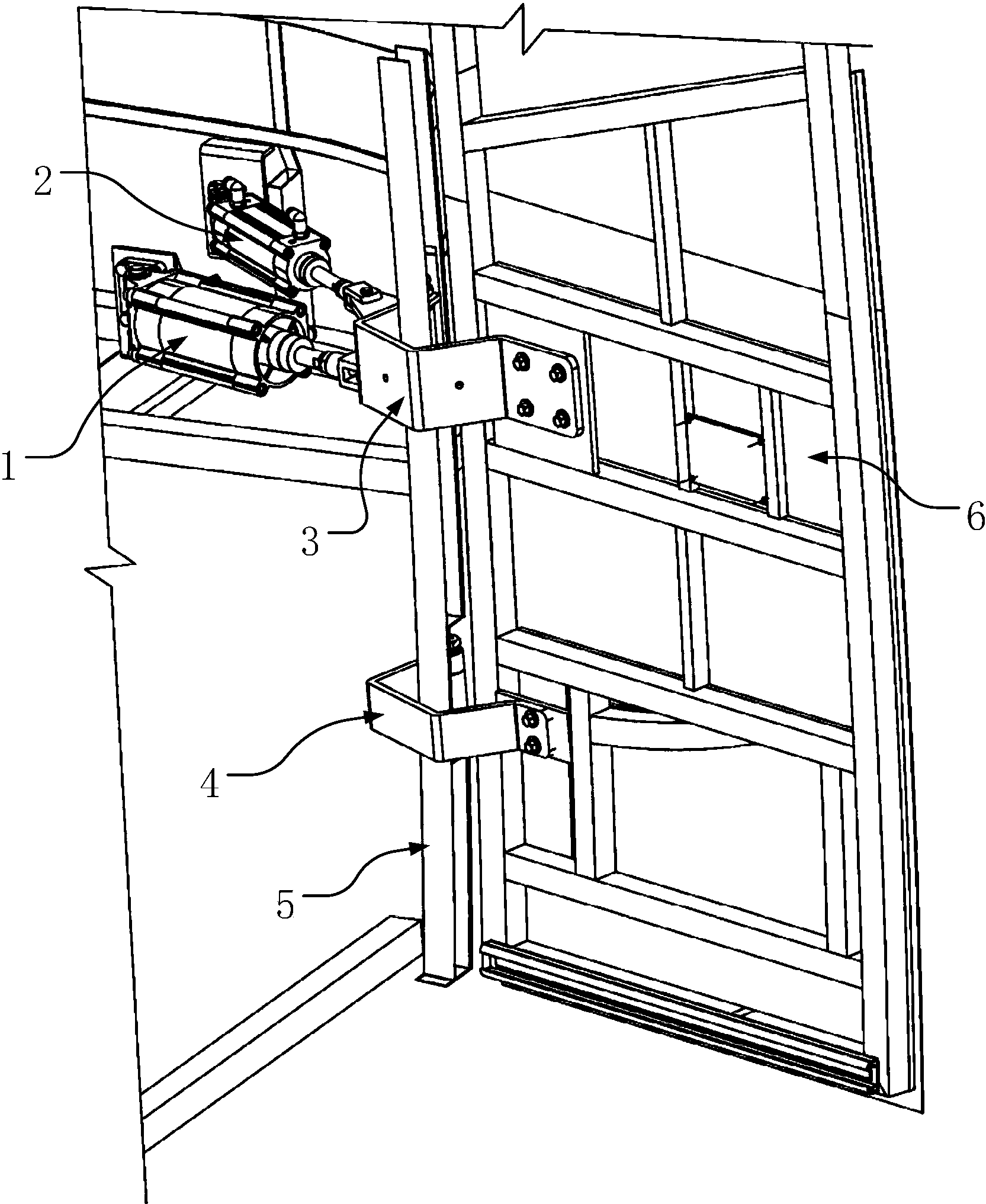 内藏式双气缸双铰链的客车乘客门系统