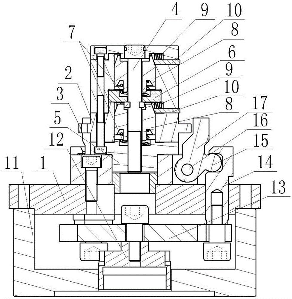 双自定心外圆浮动夹紧机构