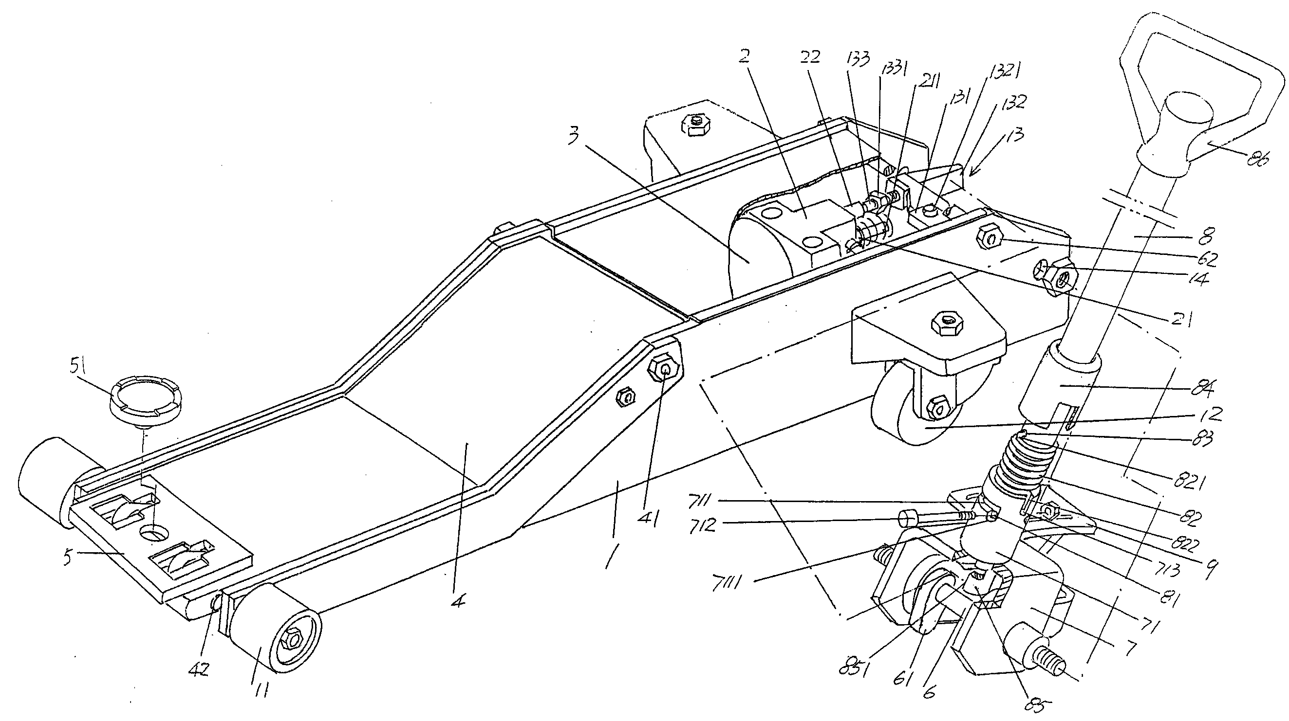 cn204778588u_手柄杆具有自动回位功能的卧式液压千斤