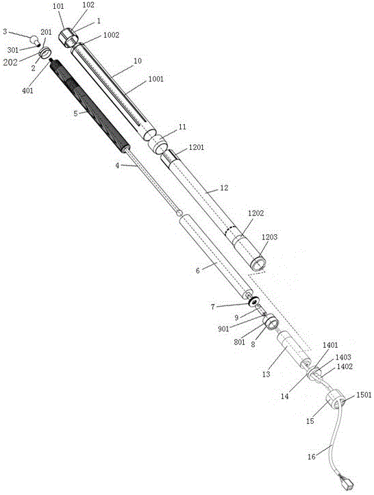 汽车后背门电动气弹簧撑杆
