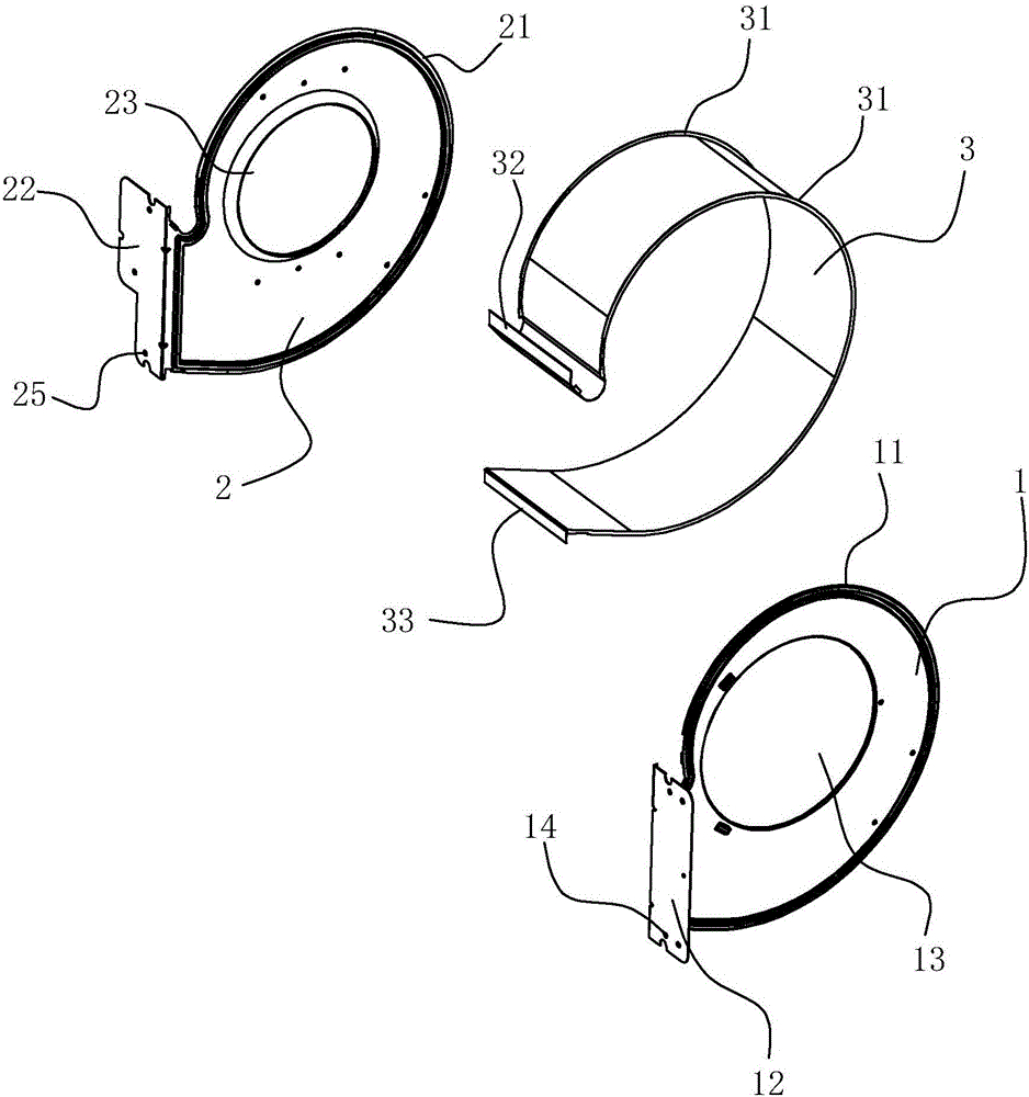 风机蜗壳正方形画法图片