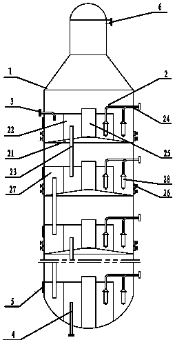 连续式单壳体脱臭塔