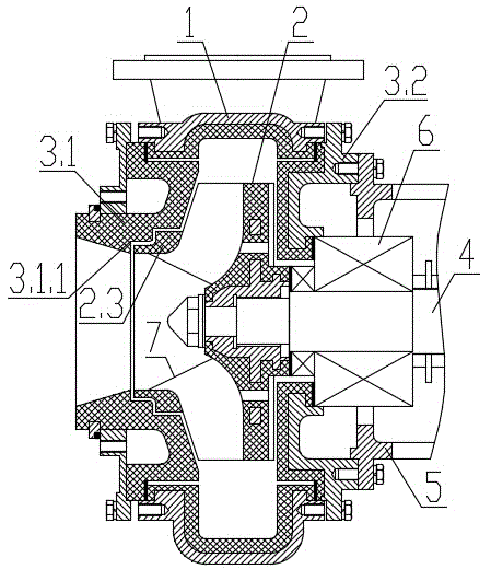 一种衬塑防腐泵用半开式塑料叶轮