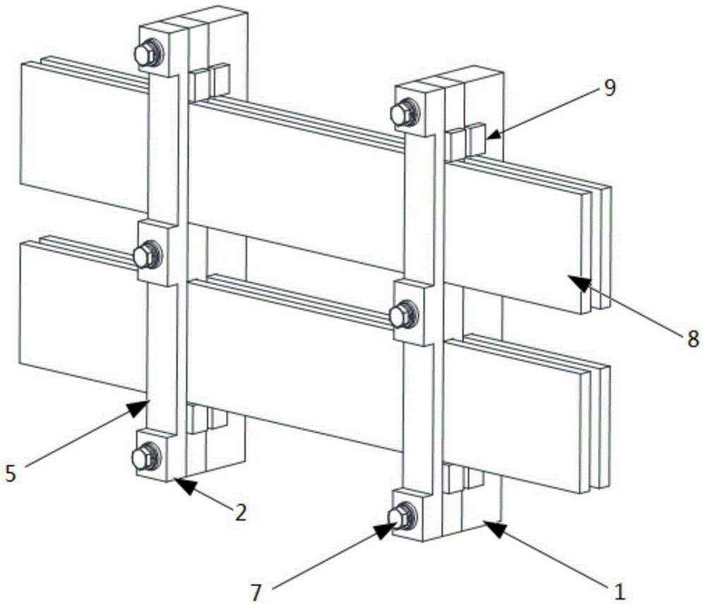 一种前后分体式母线固定结构