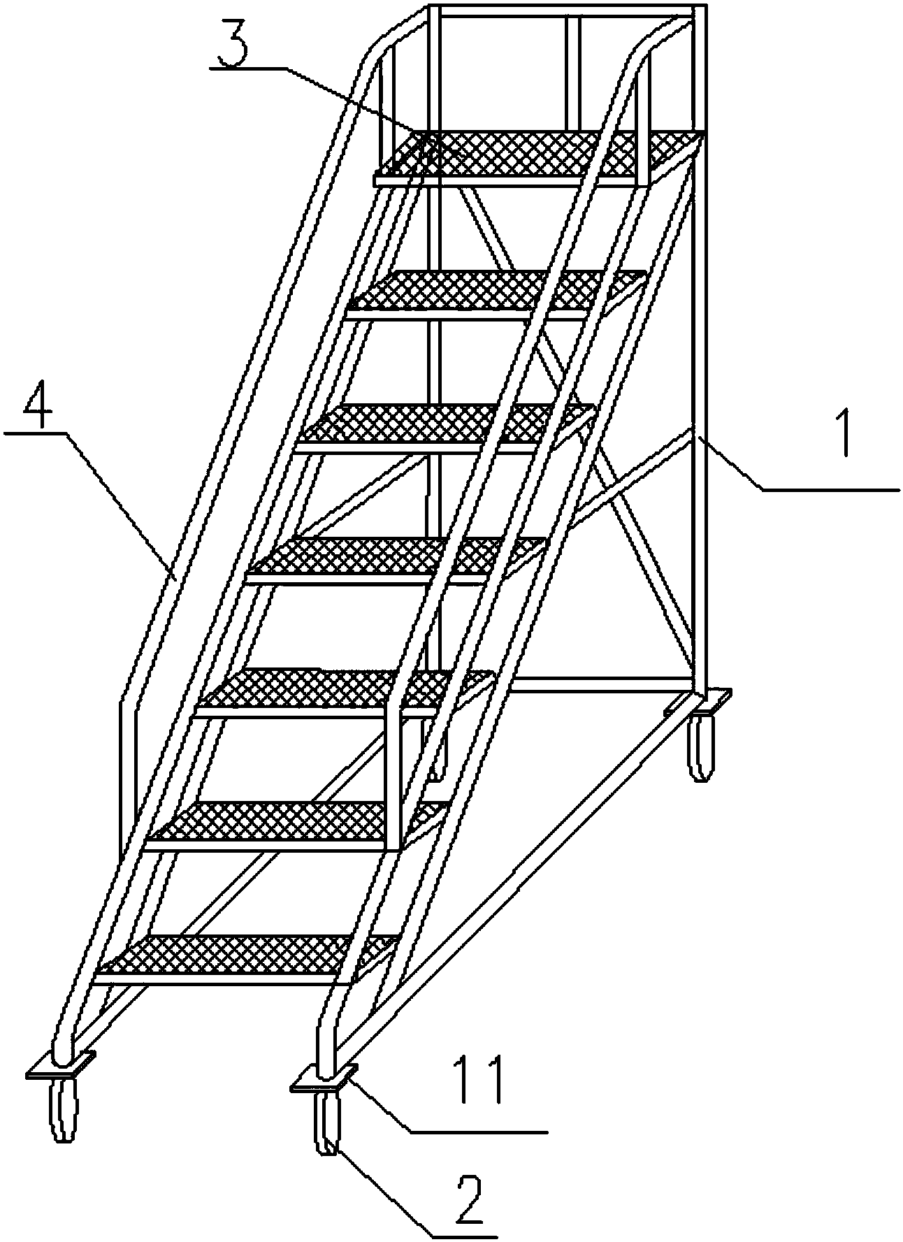 一种液罐建造用移动扶梯装置