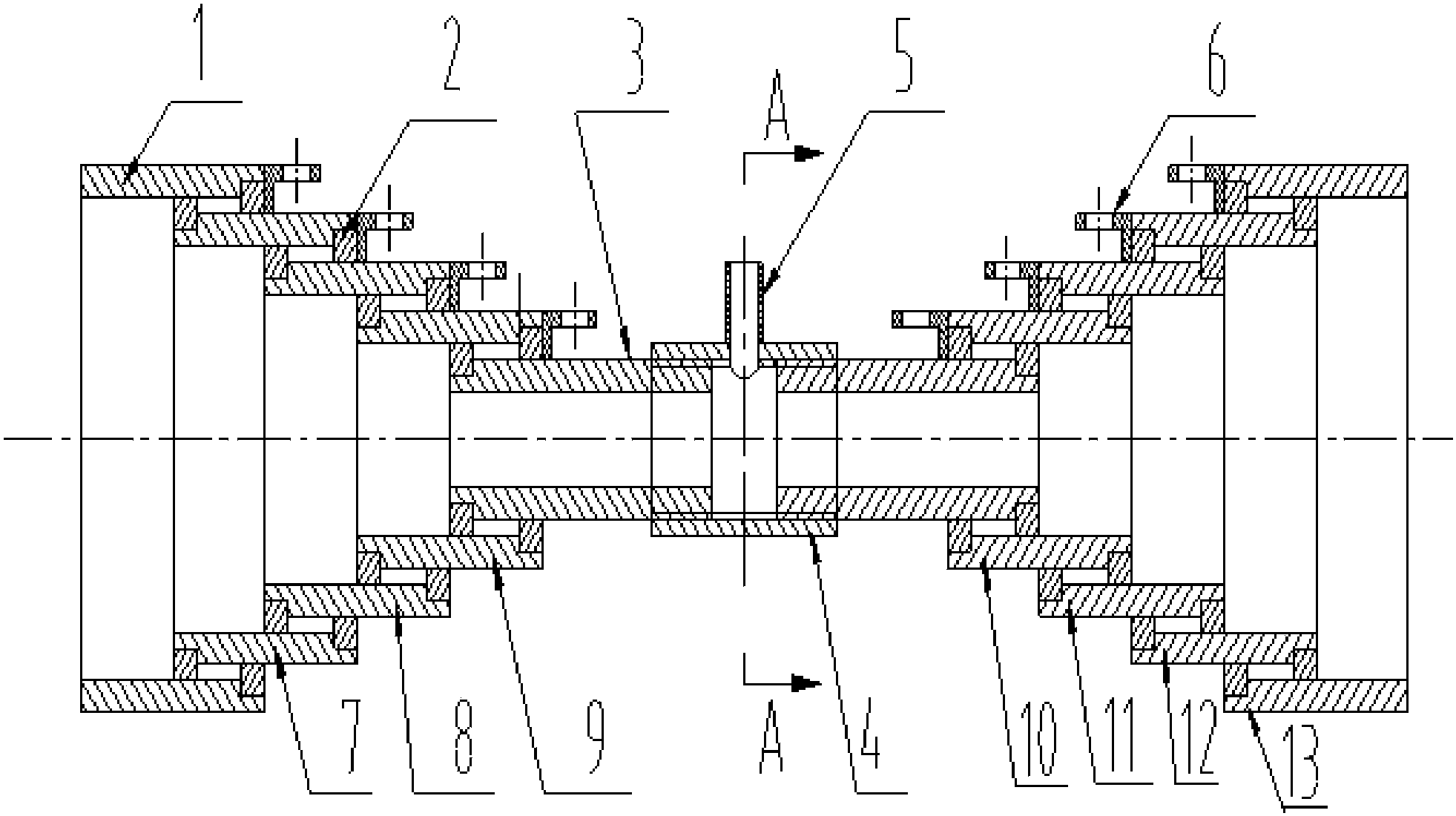 一种轴向可伸缩的阶梯形文丘里混合器