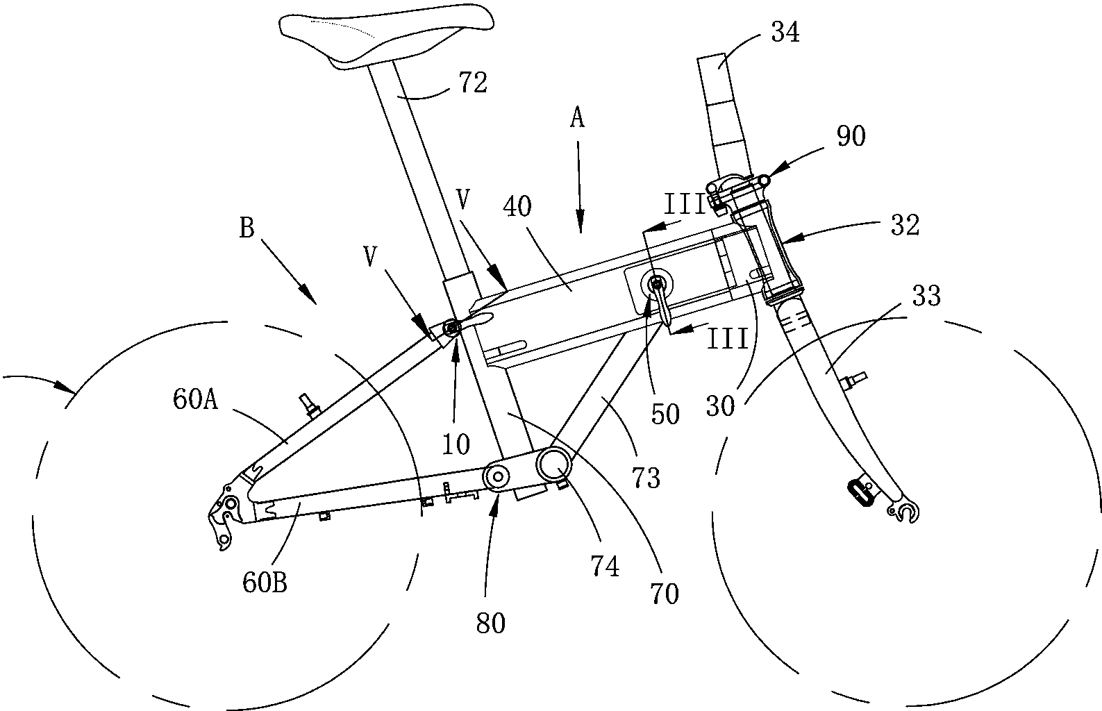 cn205345237u_一種可兼具伸縮及摺疊之自行車車架結構失效