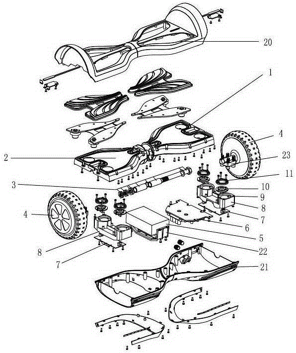 一种防尘结构的电动智能平衡车