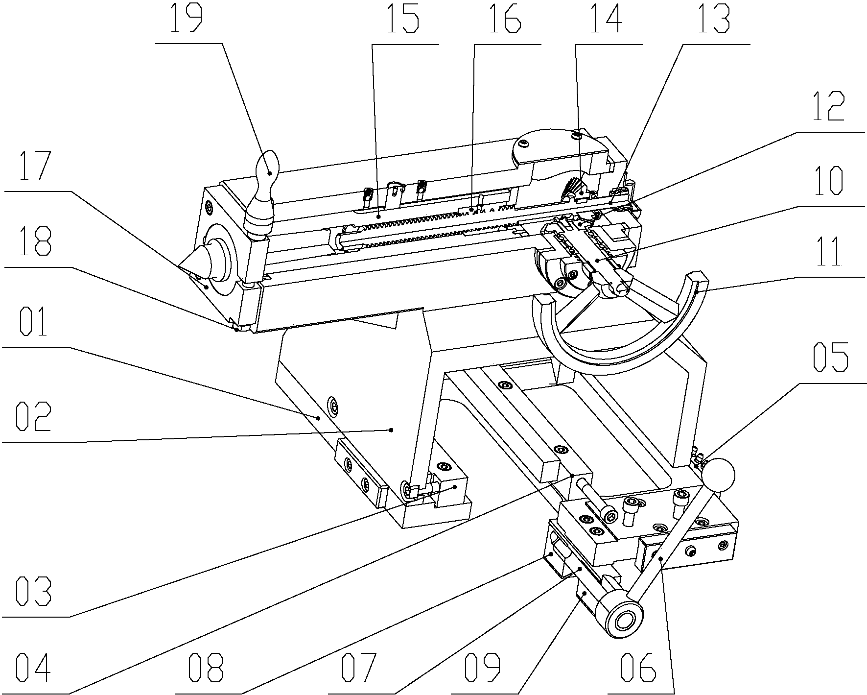 一种平床身直线导轨数控车床用尾座