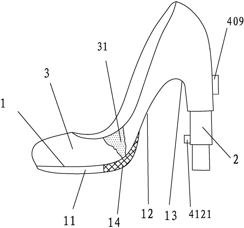 高跟鞋结构图图片