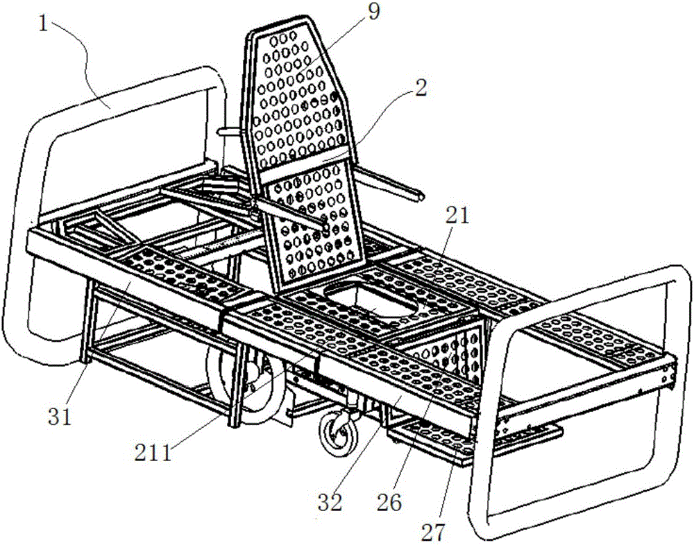 一种一体式护理床