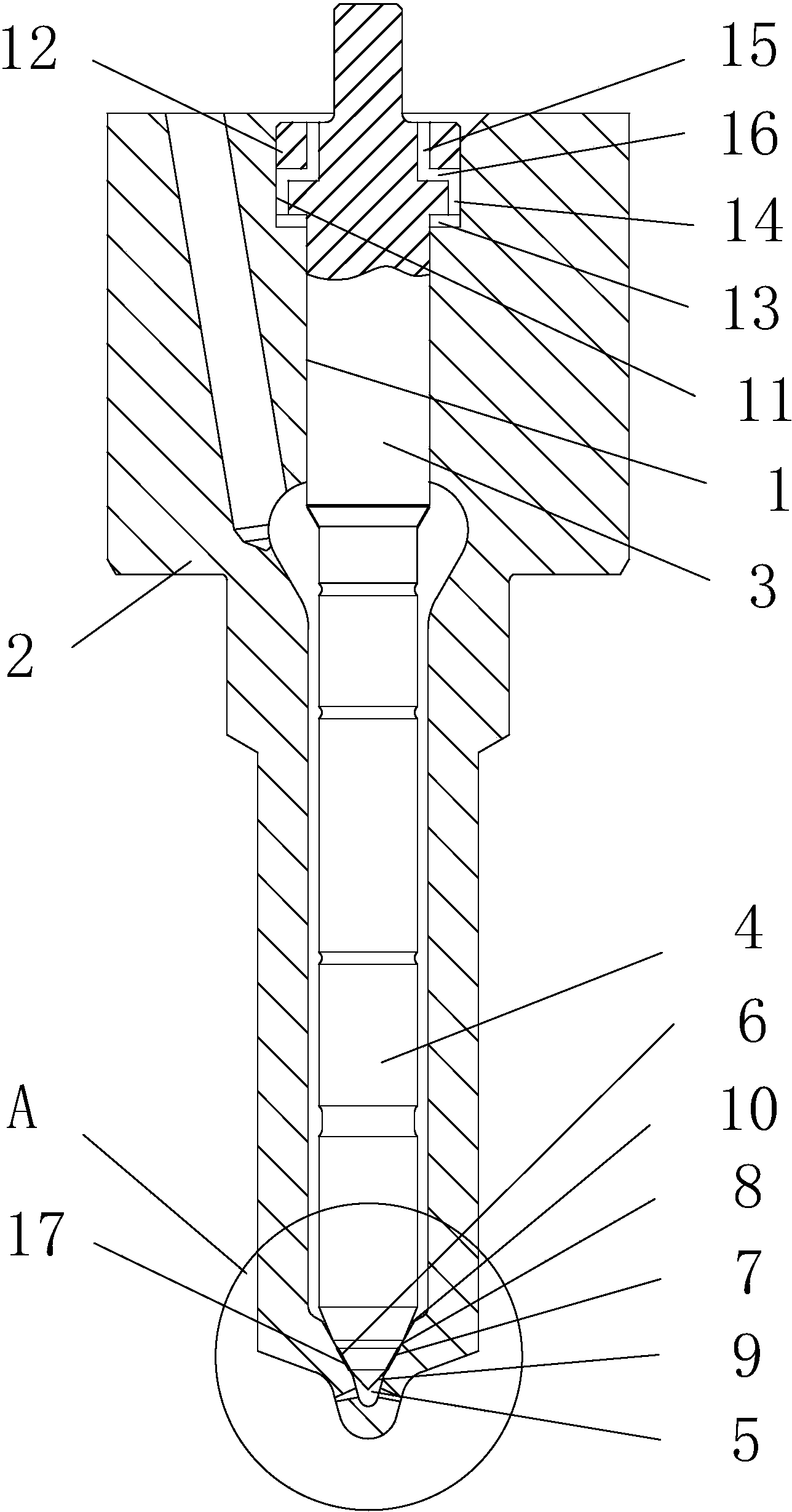 多锥面针阀偶件