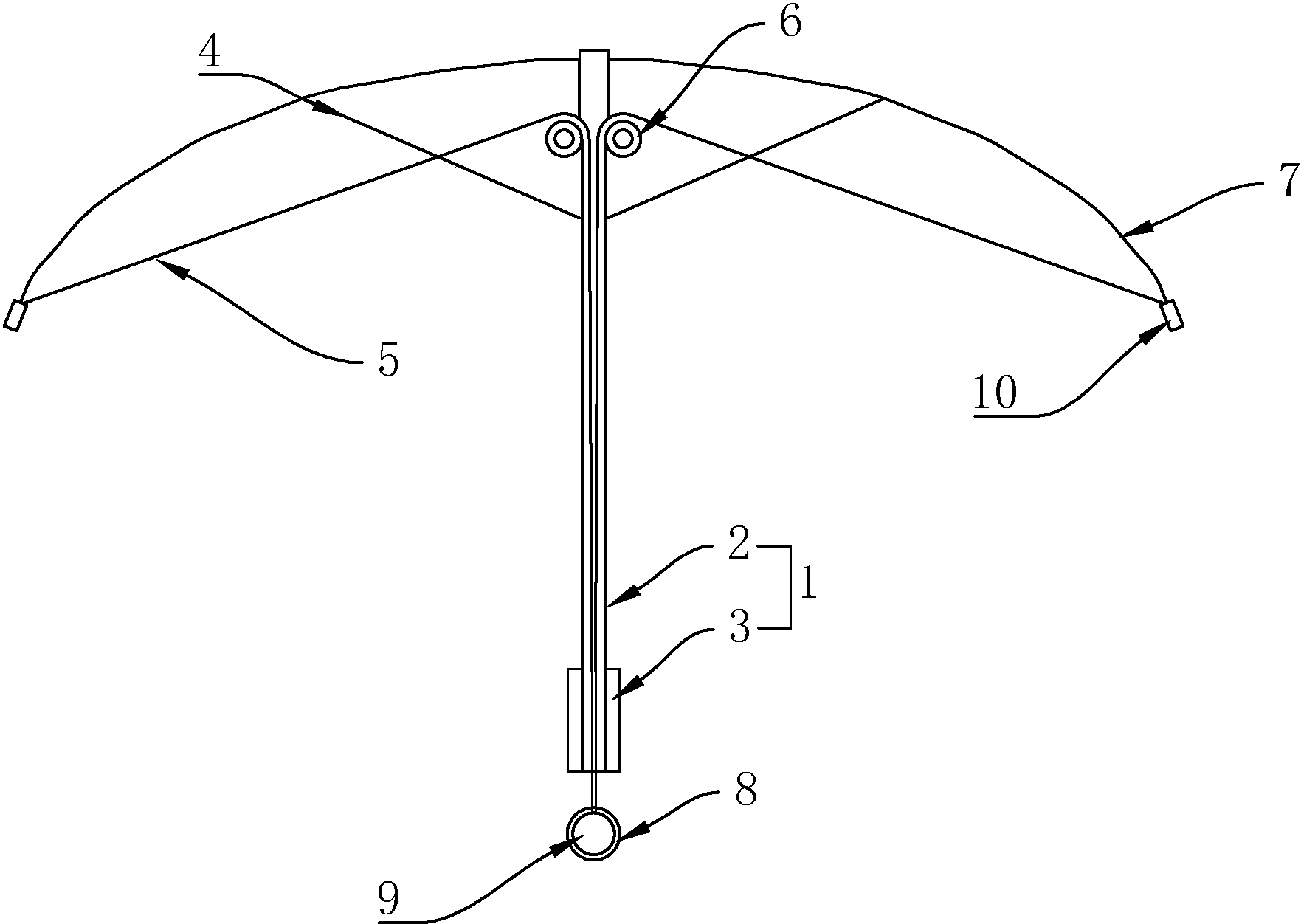 一种雨伞骨架及其带有该骨架的雨伞