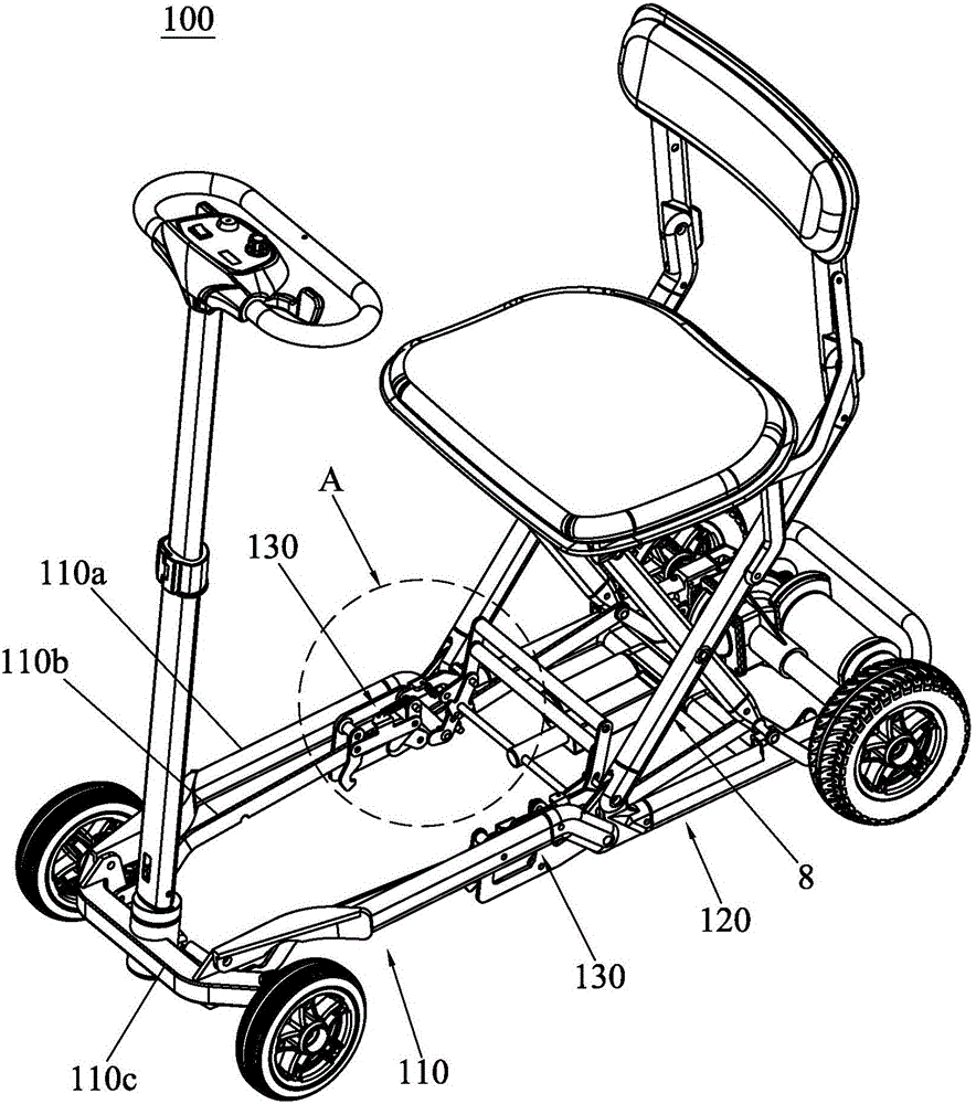 折叠车的折叠驱动机构