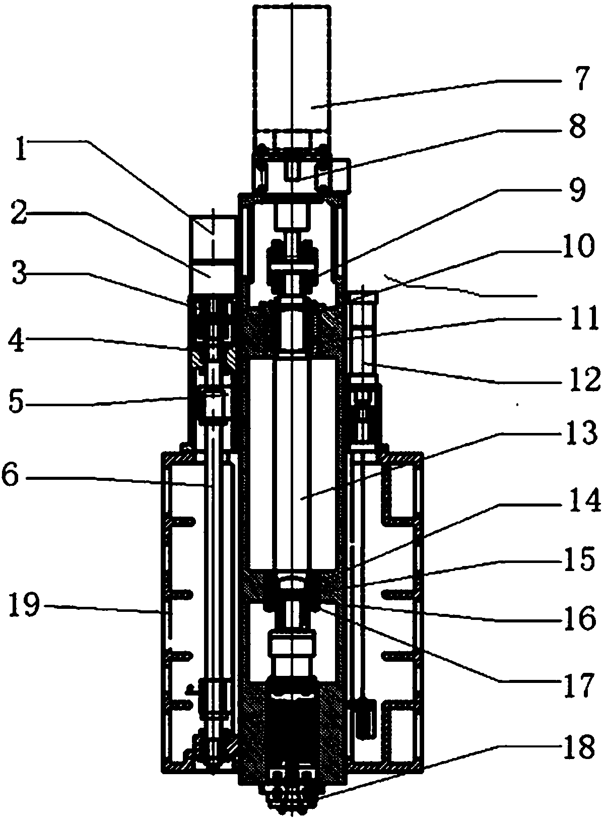 cn206047626u_一种新型中心出水的镗铣床方滑枕失效