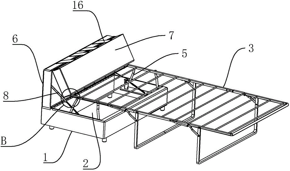 沙发床结构原理图图片
