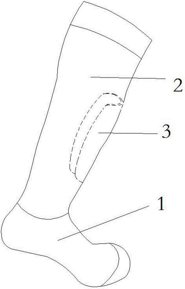 一种防护足球袜
