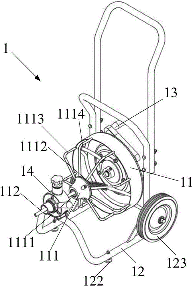 一种手动式自动进给型管道疏通机