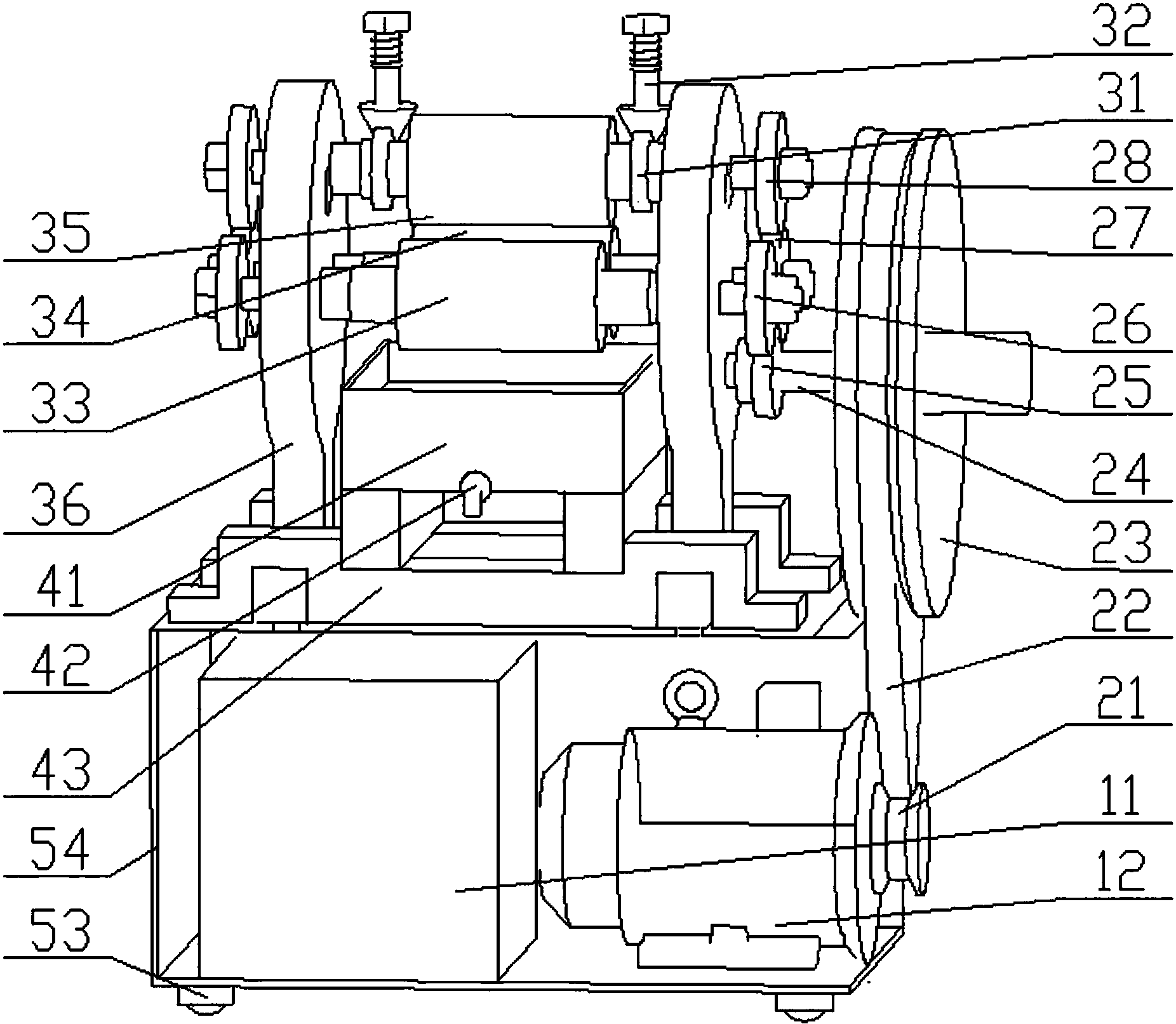 cn206239089u_一种轧辊间距可调式小型甘蔗榨汁机失效