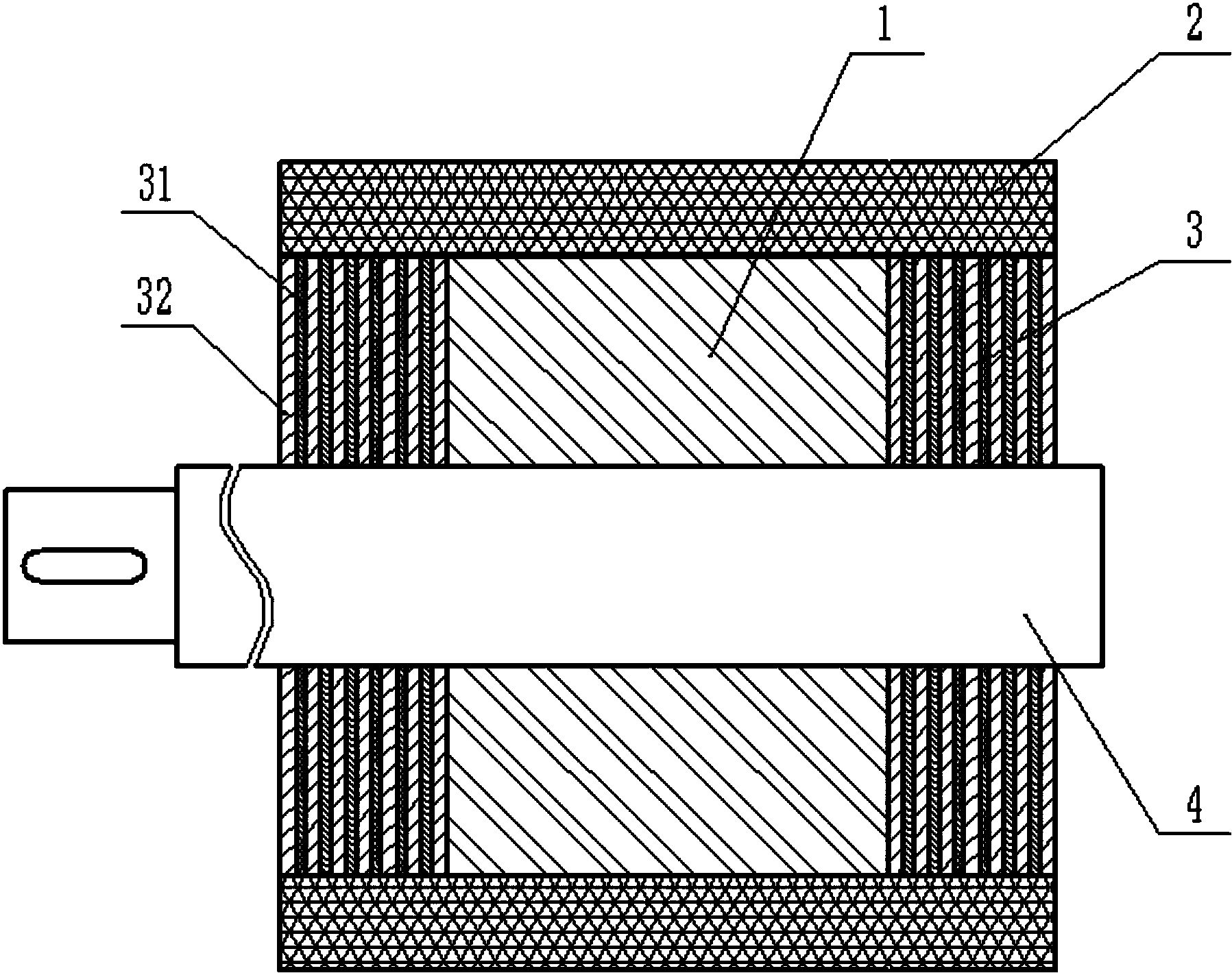 具有铜导条的电机转子结构