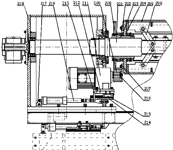 一种开卷机自动胀缩机构
