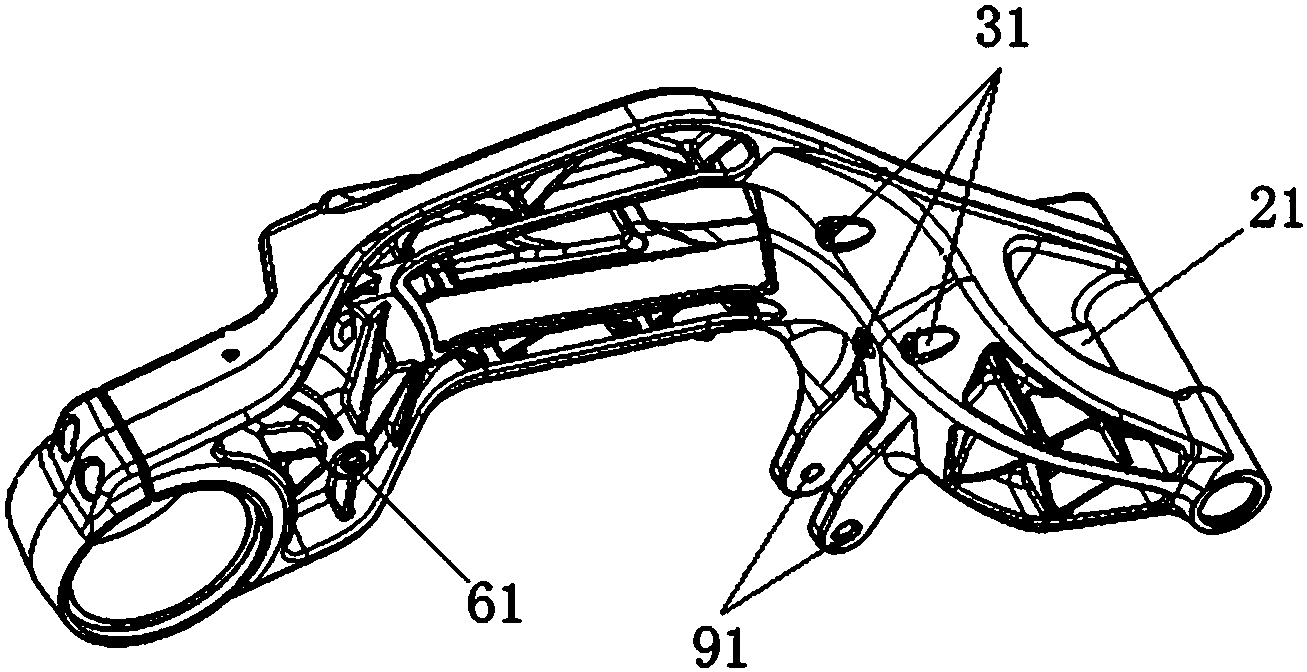 cn206288168u_一种摩托车单侧后摇臂失效