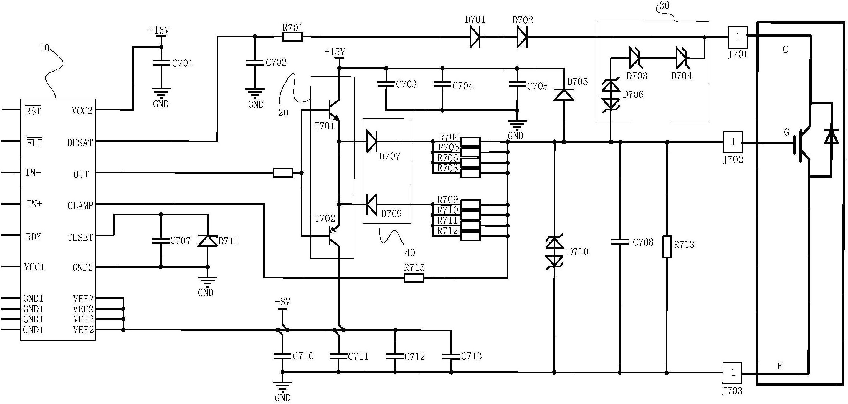 igbt的驱动保护电路及电机驱动控制系统