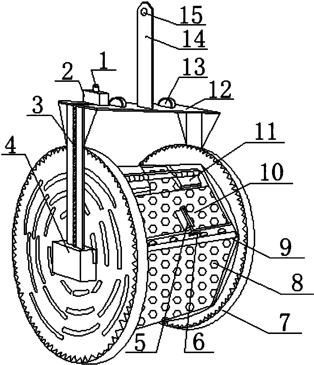 一种内设隔板的电镀滚筒
