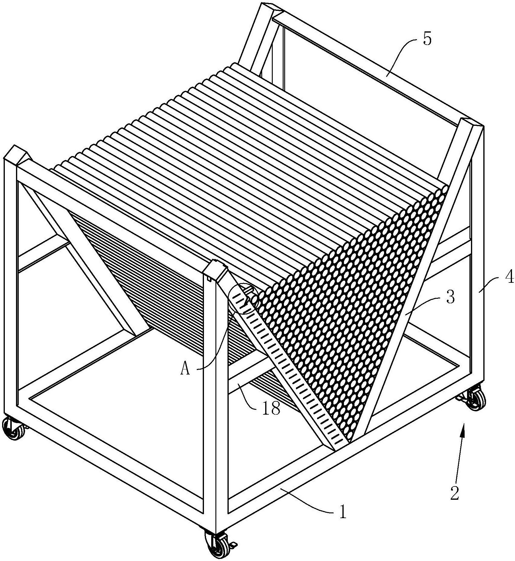 一种轴用三角周转车