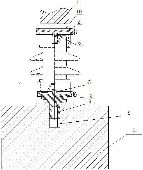 一种地铁用刚性针式绝缘子胶装工装