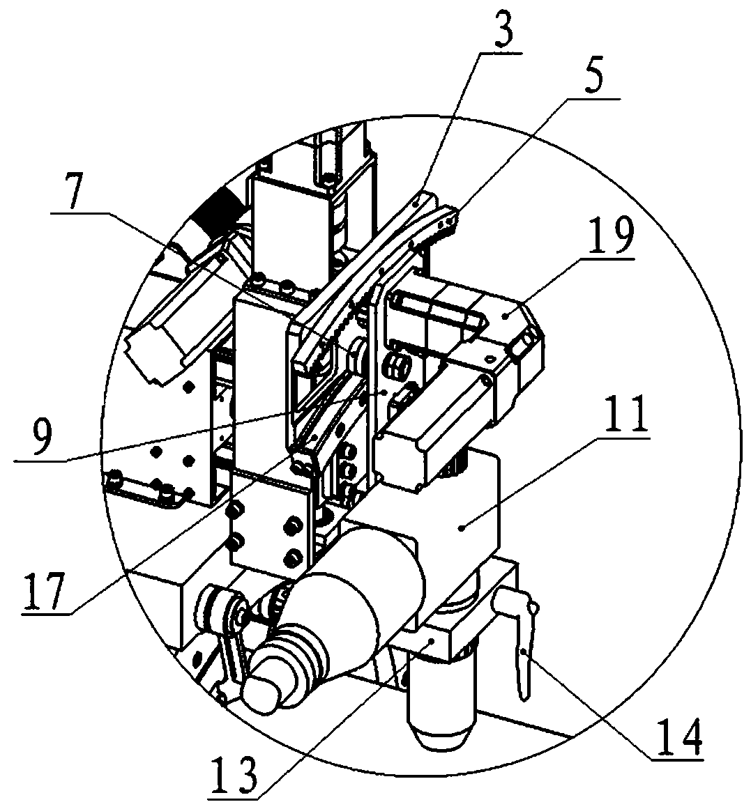 设置在固定板上且与全位置焊接机的焊枪相连接的用于带动焊枪摆动的摆