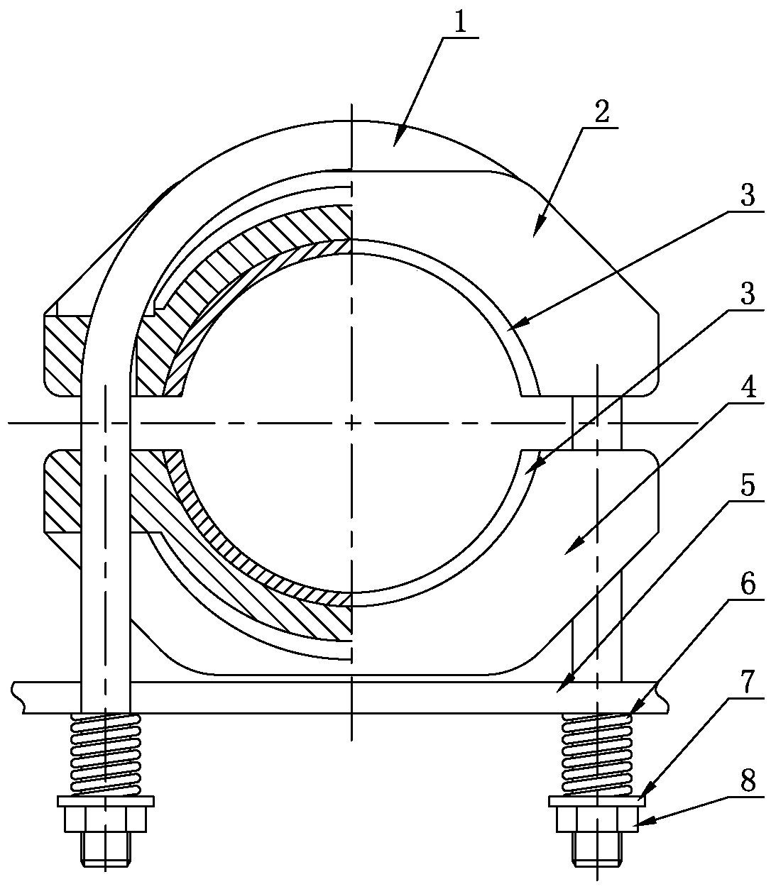 一种铝制高压电缆固定金具