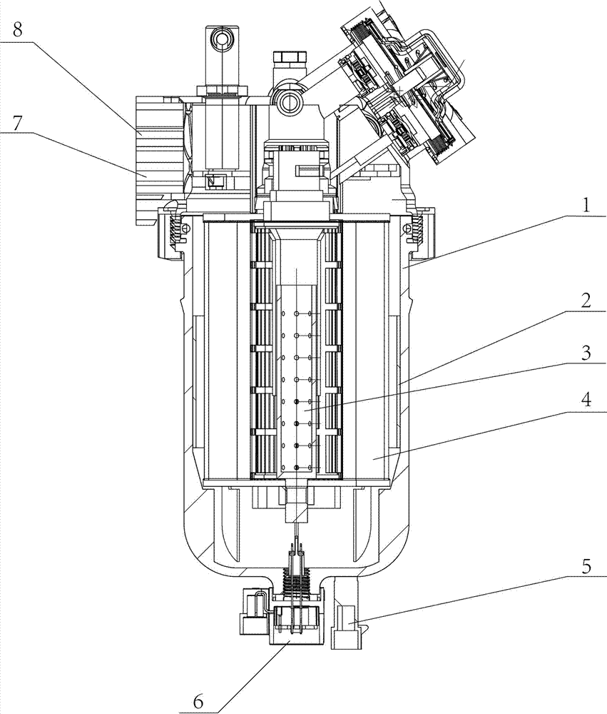 柴油发动机内加热式油水分离器