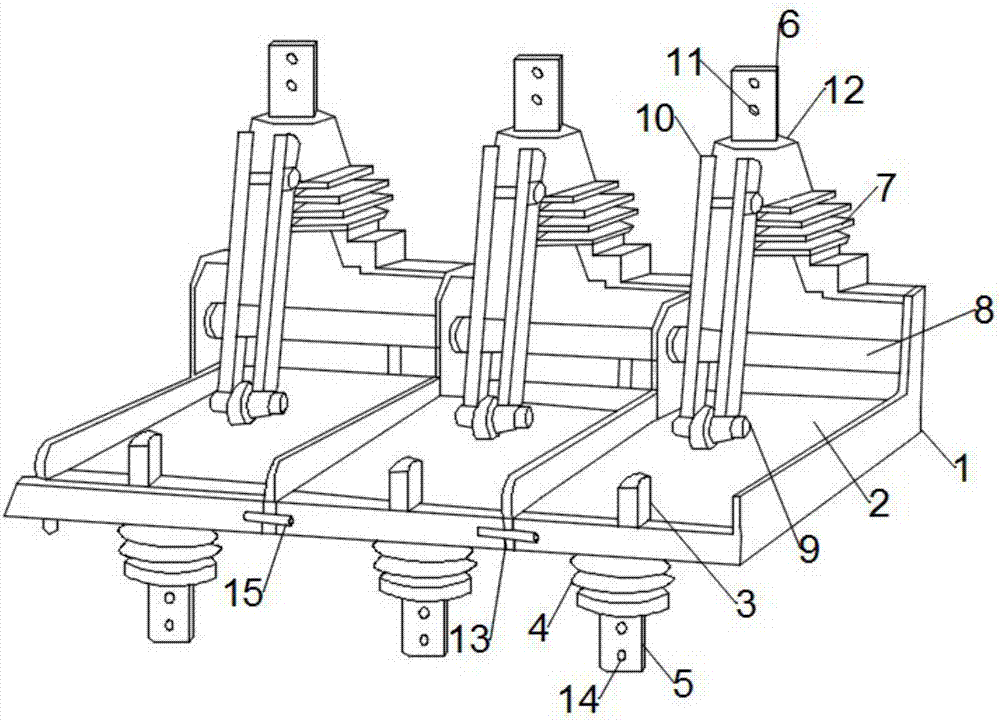 一种三工位的隔离开关