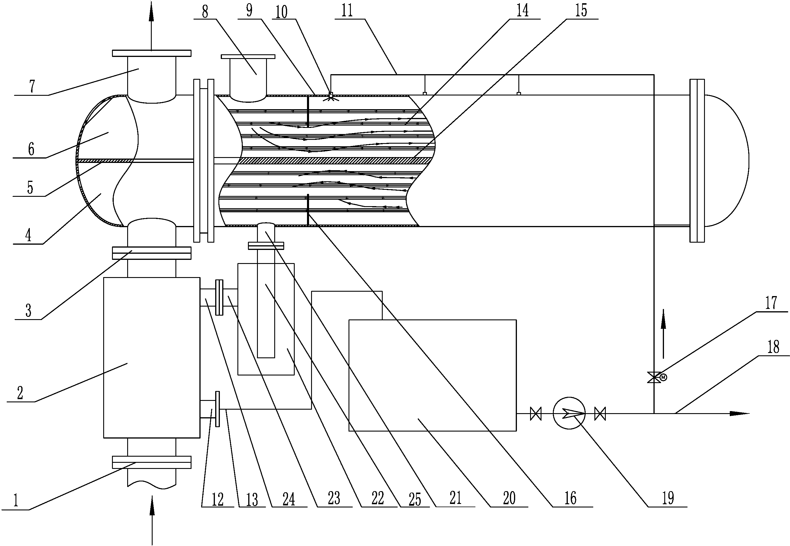 cn206626998u_逆流式汽水換熱器失效