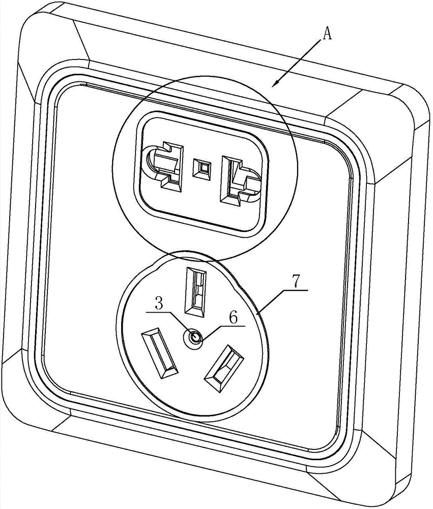 一种亮环辅弹式安全插座和插头组件