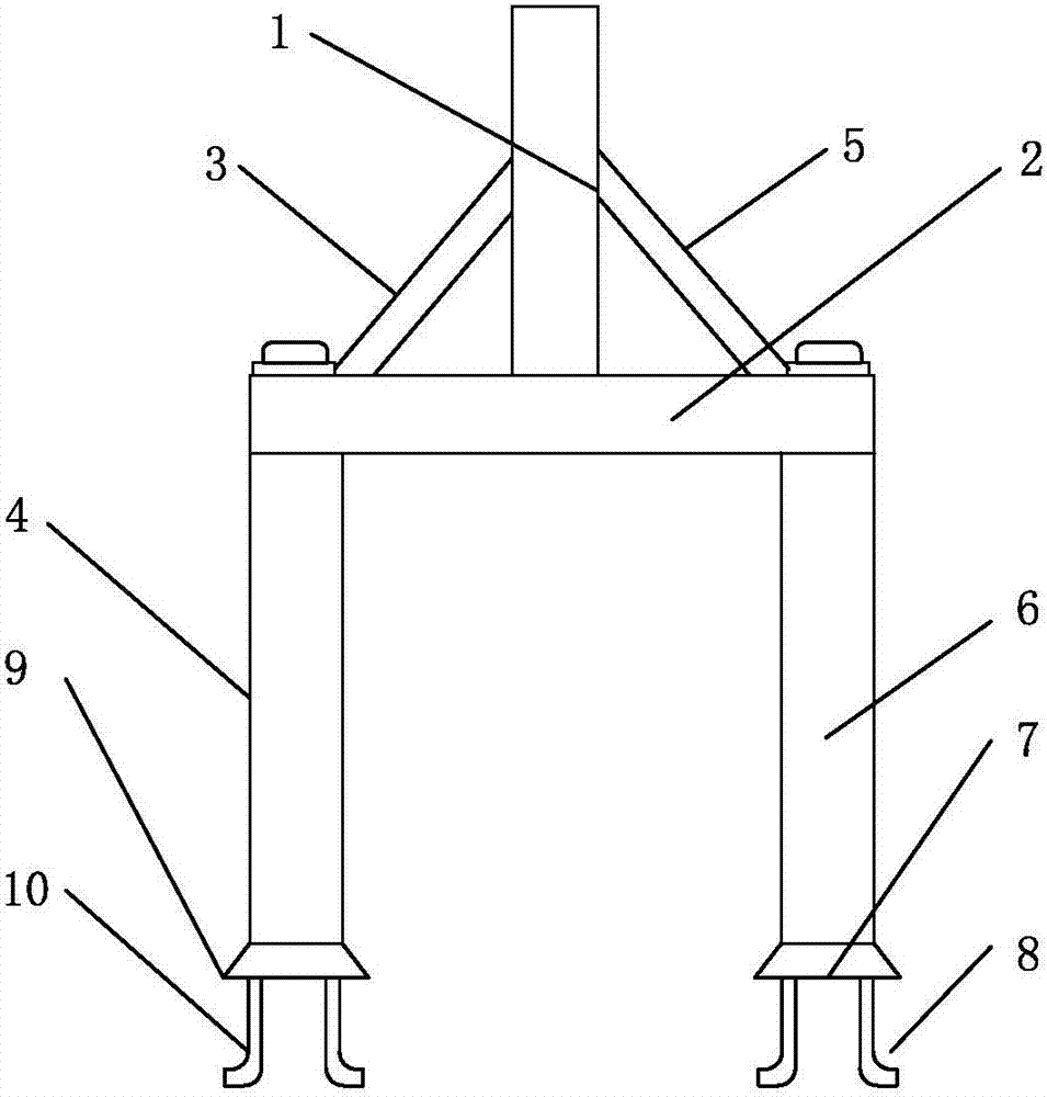 一种三角式大棚立柱
