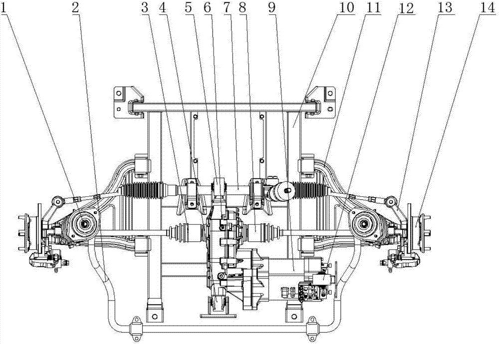一种低速纯电动车用前驱动桥