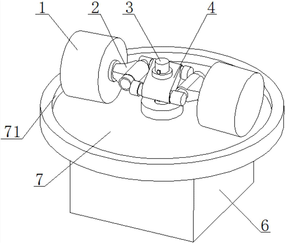 器连接有电机,电机电连接有变频器;固定座,其安装有两组旋转连接件