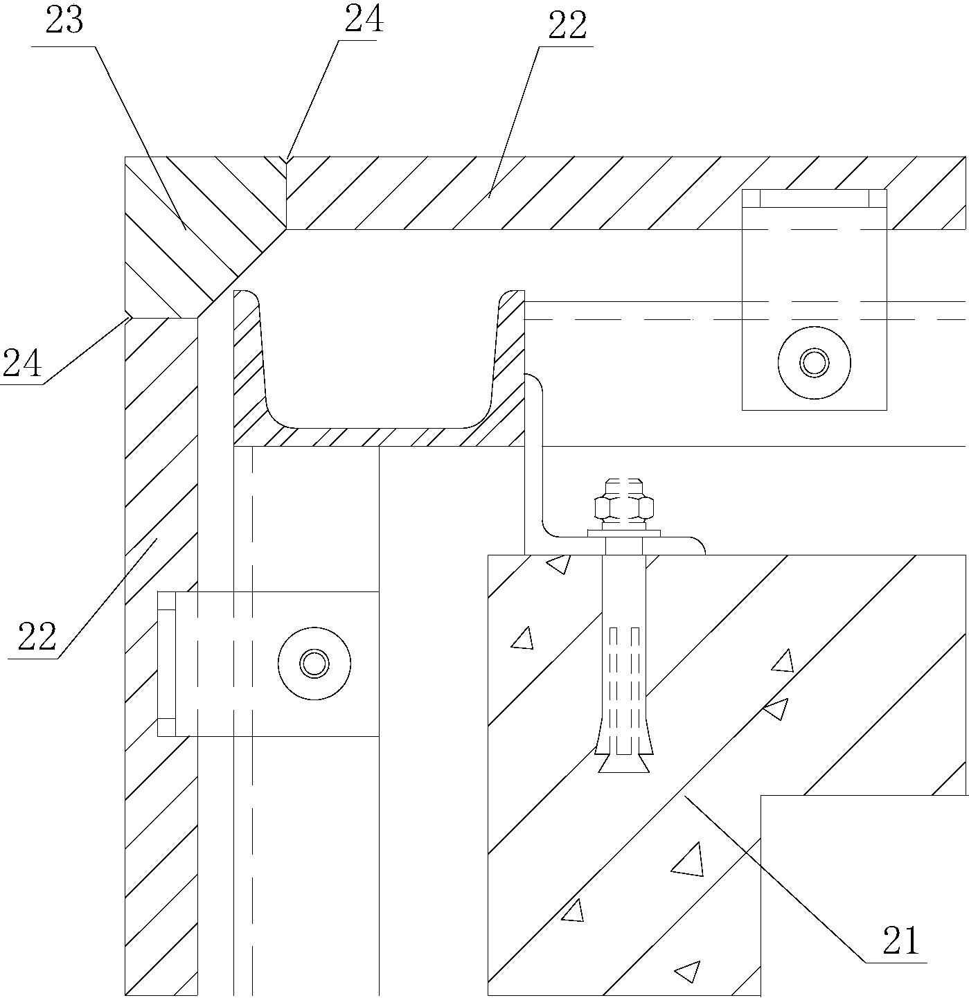 cn206815762u_石材干挂墙面阳角收口组件失效