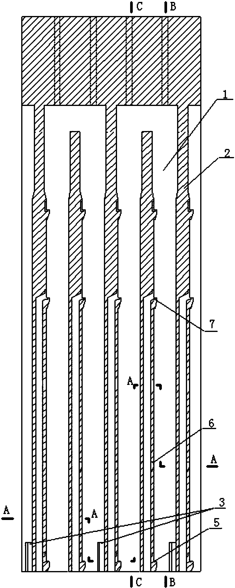 cn206887003u_实现低氮氧化物燃烧的焦炉燃烧室立火道结构有效