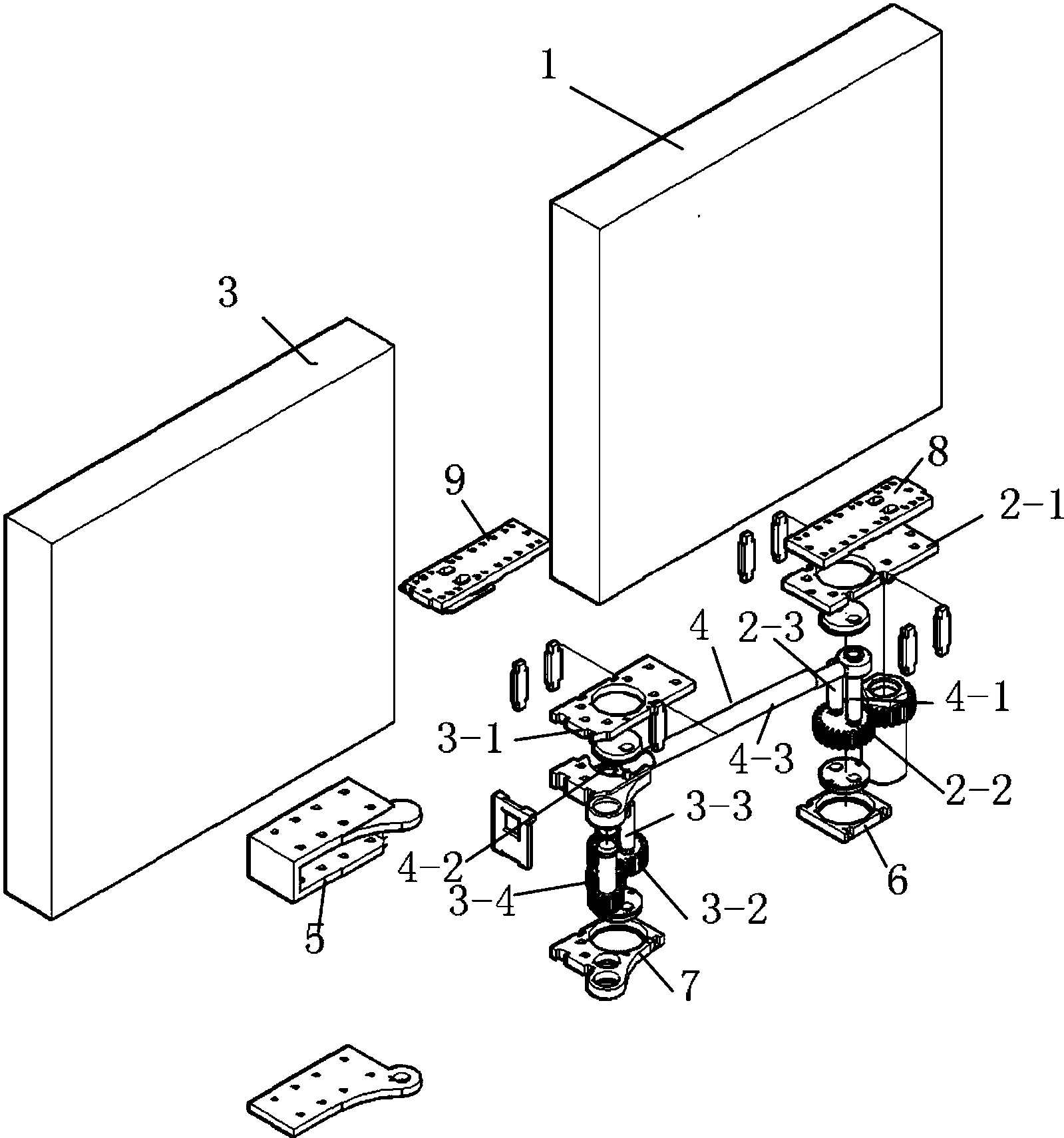 一种折叠门的开合传动机构