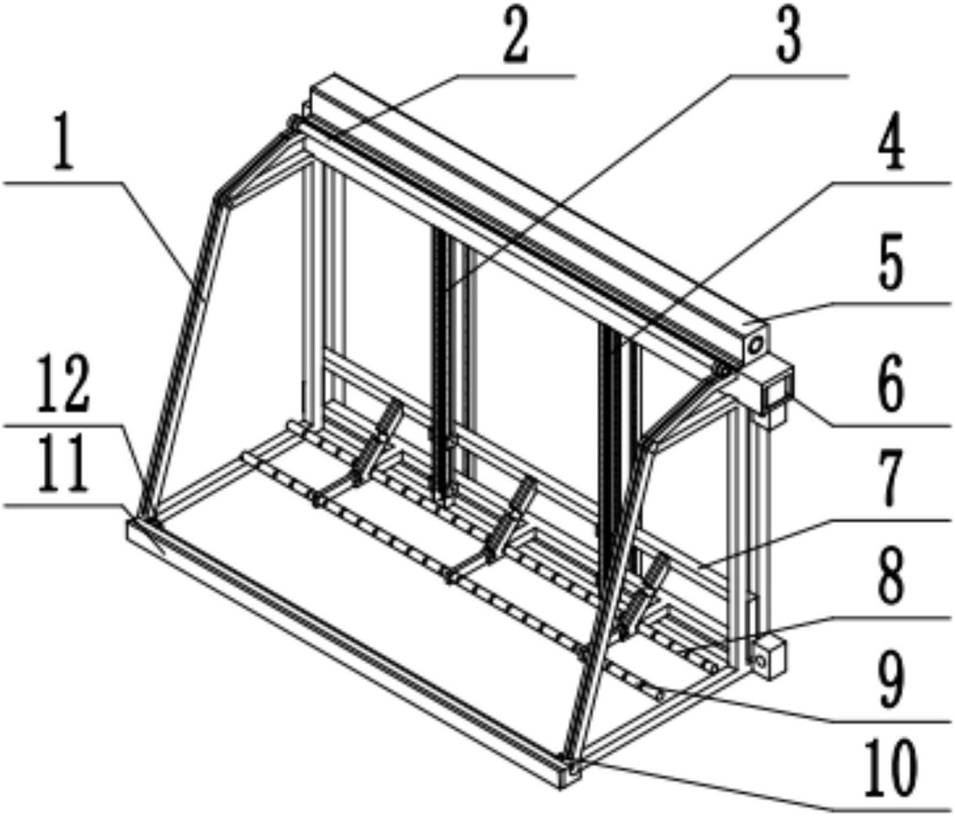 一种带有伸缩雨棚的可升降户外晾衣架