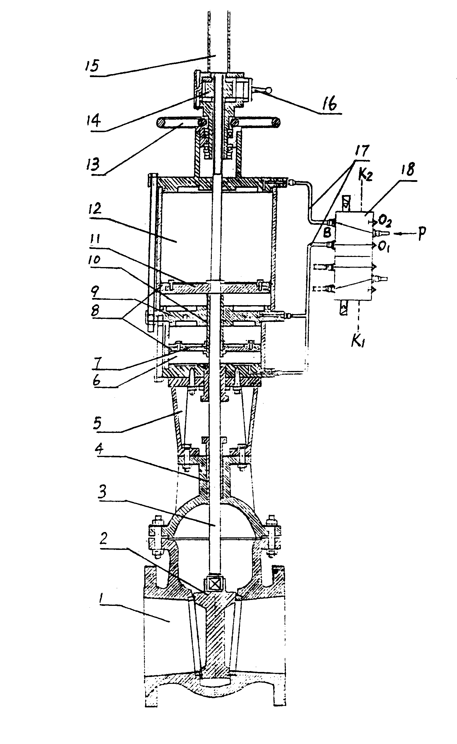 新型公开了一种组合阀设计方案,它主要由主阀,控制阀和手动系统组成