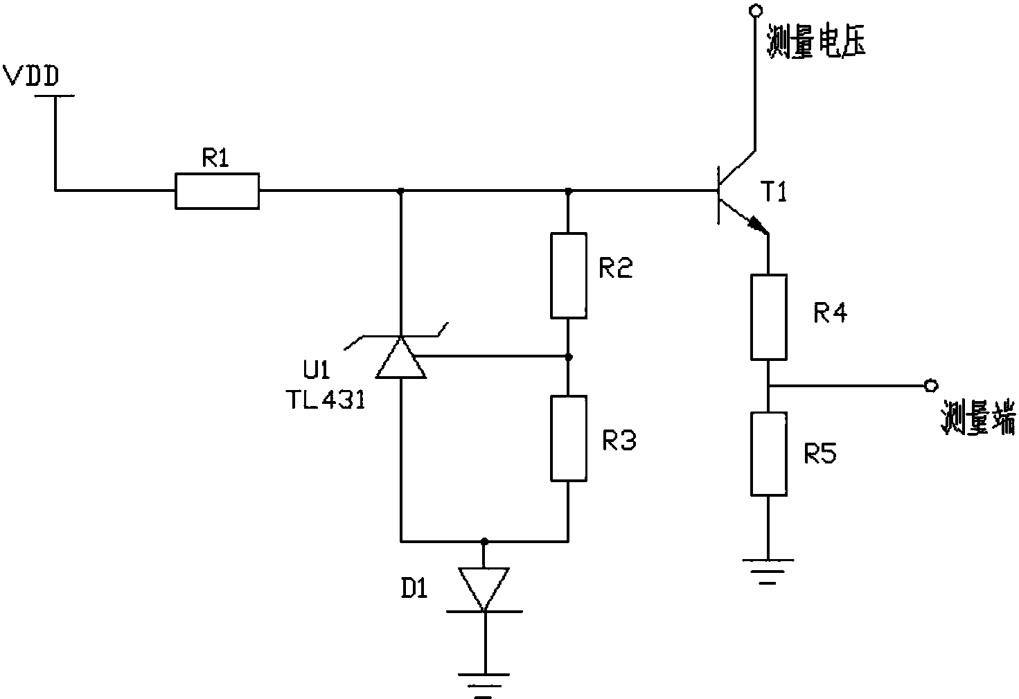 一种测量电压的保护电路