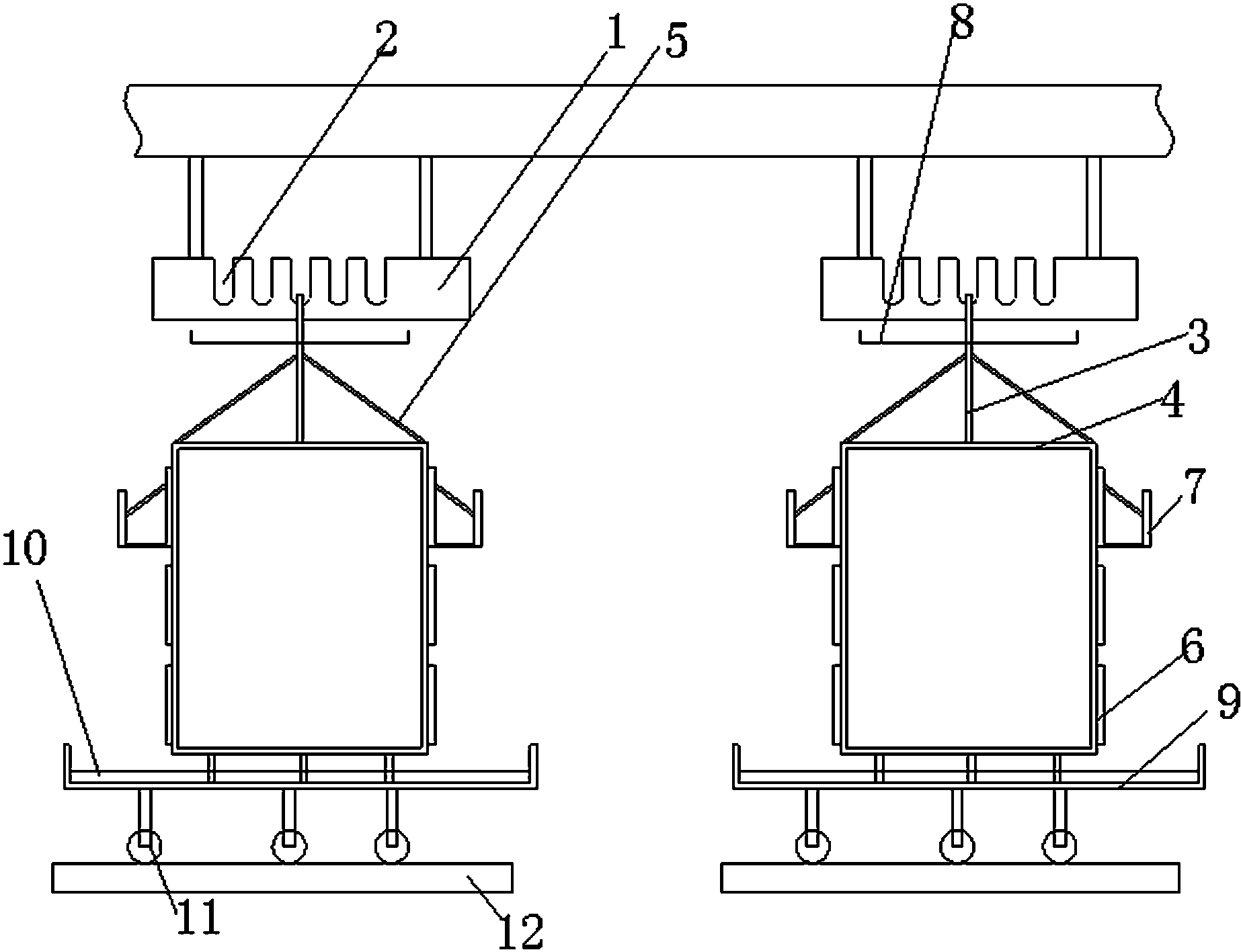 一种梯级电梯踏板悬挂装置