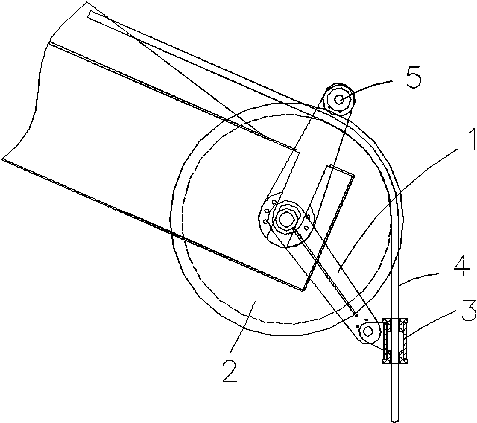 门机象鼻梁头部滑轮钢丝绳防脱槽装置